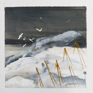 Grues de Brest au dessus de nuages par Camille Jaffredou